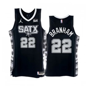 Maillot Basket Homme San Antonio Spurs Malaki Branham 22 2022-23 Jordan Statement Edition Noir Swingman